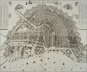1737 Map of Amsterdam by Gerrit de Broen